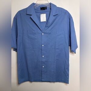 Men's Blue Short Sleeve Shirt